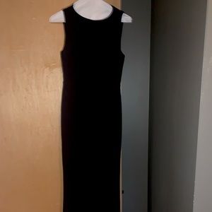 Navy Blue Floor Length high neck gown